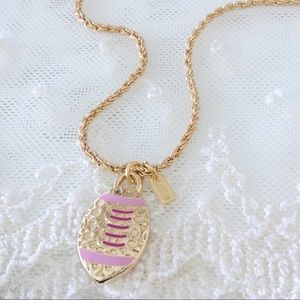 Coach Cheerleader Signature Football Necklace